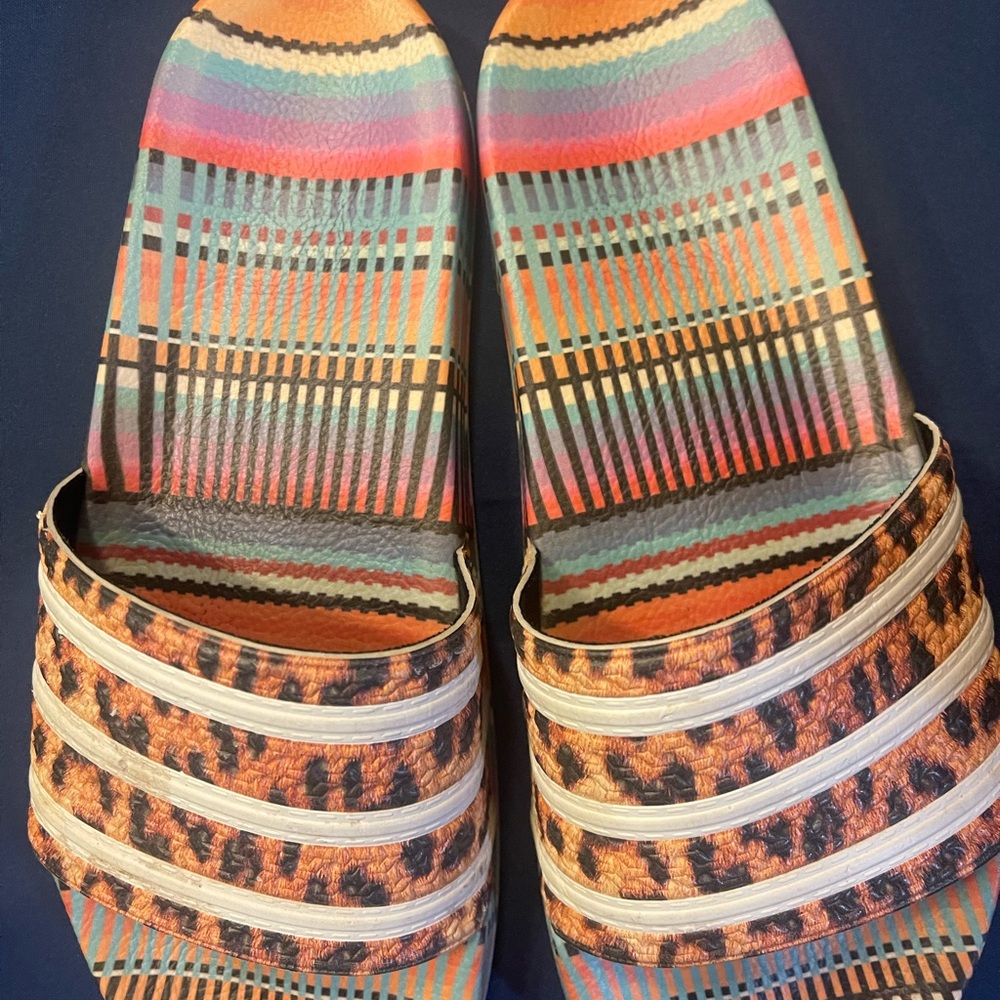 Adidas Vibrant Striped  Slippers
